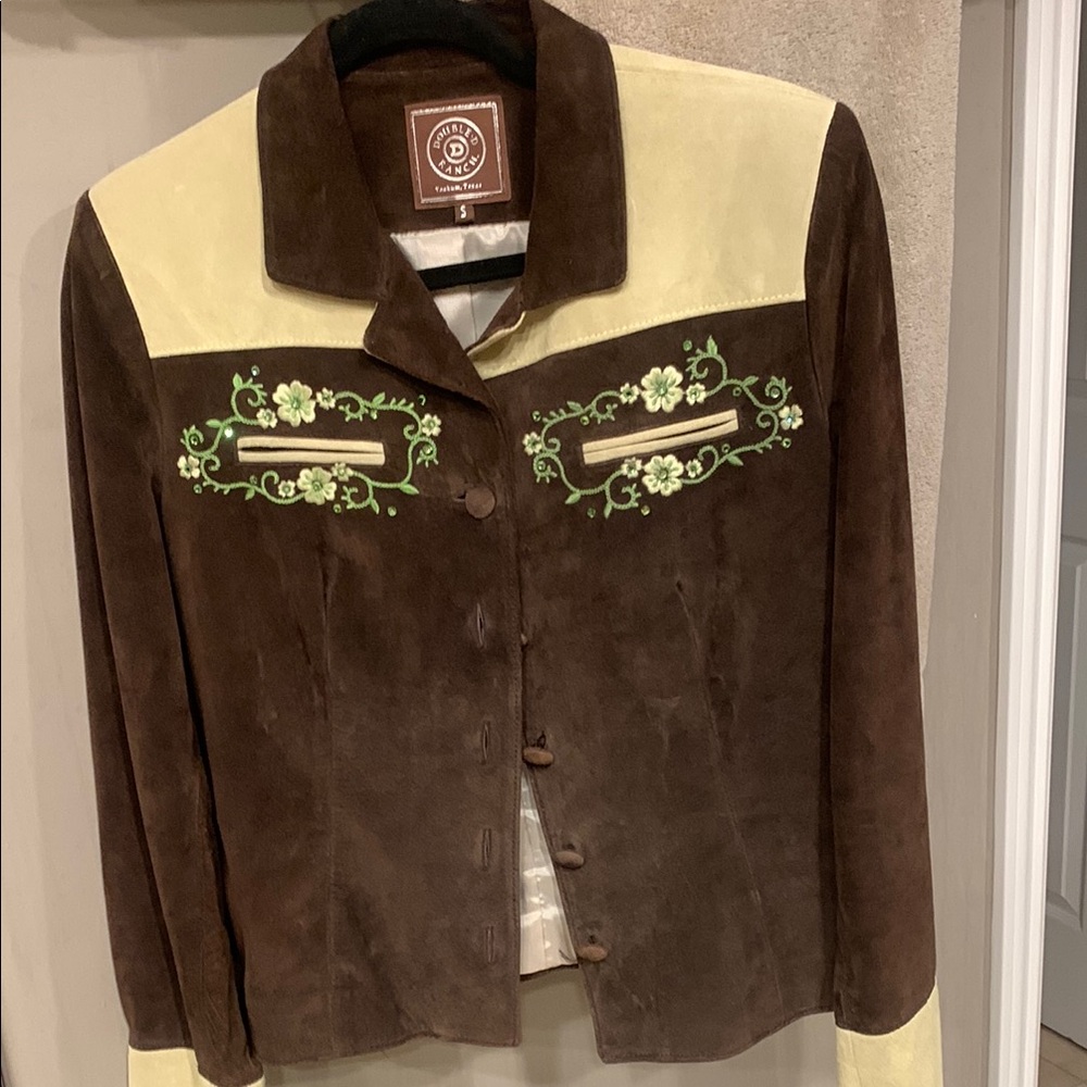 Double D Ranch embroidered suede jacket